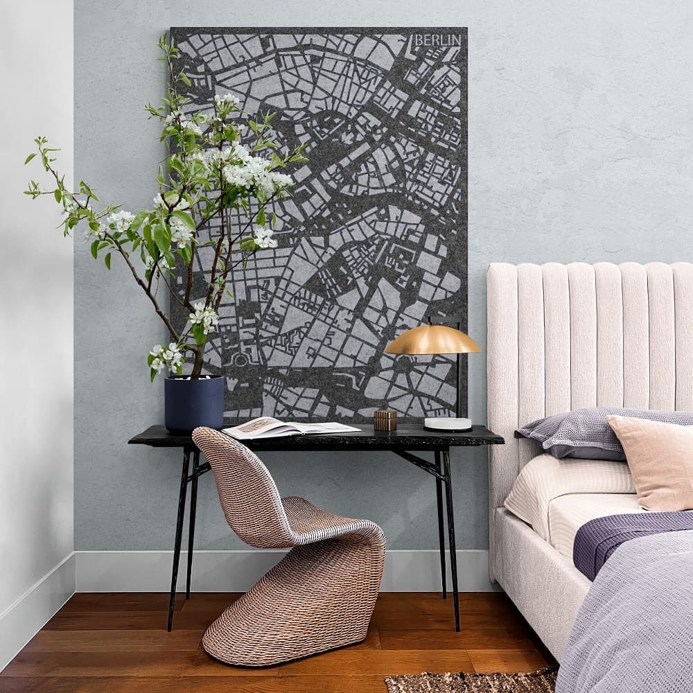 PET-vilt 9 mm - City Map - Mock up room