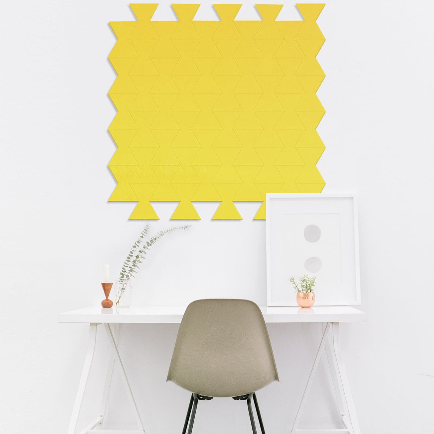 EASYfelt PET-vilt akoestische wandbekleding zelfklevend stick hourglass