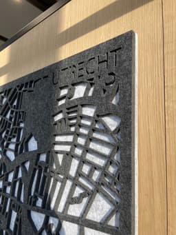EASYfelt PET-vilt akoestisch wandpaneel  |City Map Utrecht | Zelfklevend | Showroom