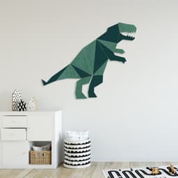 Room Kids Place Dino | Lichtgroen-donkergroen | Kinderkamer | Geluidsabsorberend PET-vilt wandbekleding