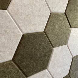 EASYfelt PET-vilt akoestische wandbekleding Stick Hex zelfklevend close-up