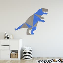 Room Kids Place Dino | Blauw-grijs | Kinderkamer | Geluidsabsorberend PET-vilt wandbekleding