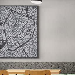 PET-vilt 9 mm - City Map - Mock up room