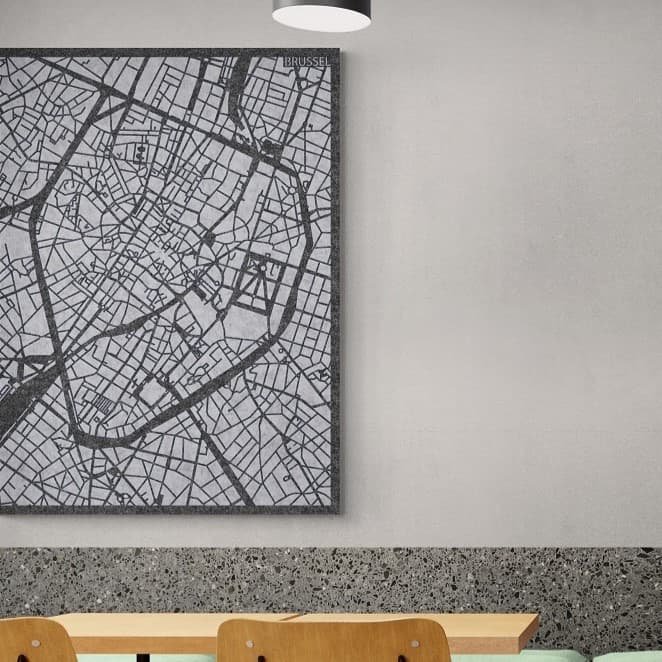 PET-vilt 9 mm - City Map - Mock up room