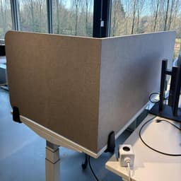 Desk Divider L-vorm achterkant