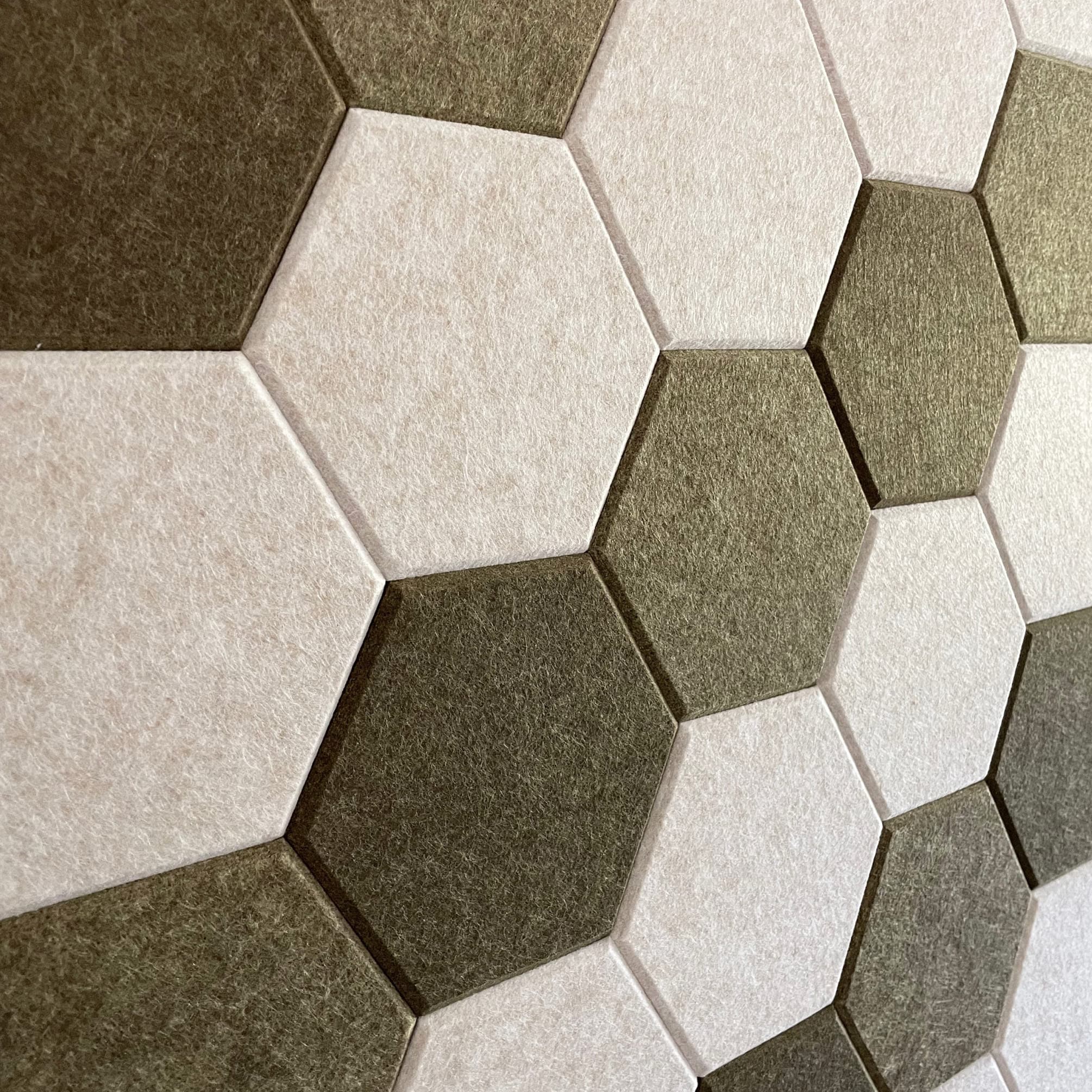 EASYfelt PET-vilt akoestische wandbekleding Stick Hex zelfklevend
