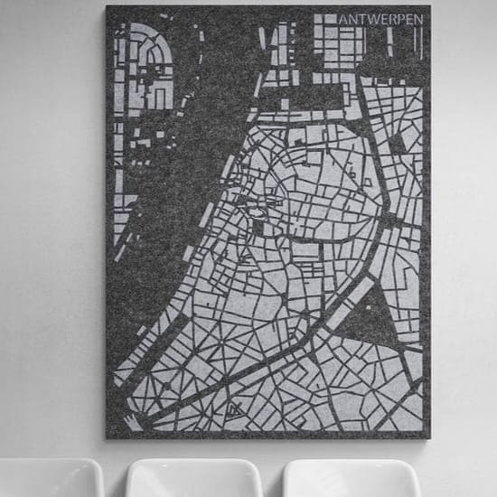 PET-vilt 9 mm - City Map - Mock up room