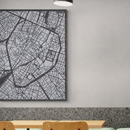 PET-vilt 9 mm - City Map - Mock up room