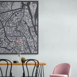 PET-vilt 9 mm - City Map - Mock up room