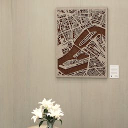 EASYfelt City Map | Dik PET-vilt wandpaneel zelfklevend | Nio Rotterdam