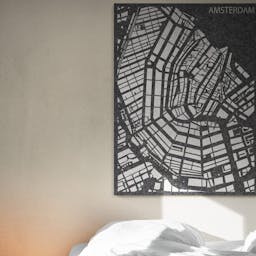 EASYfelt PET-vilt akoestisch Wandpaneel city map amsterdam interieur 2