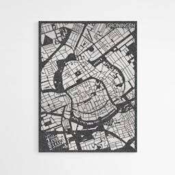 EASYfelt PET-vilt akoestisch Wandpaneel city map groningen 3 Zelfklevend