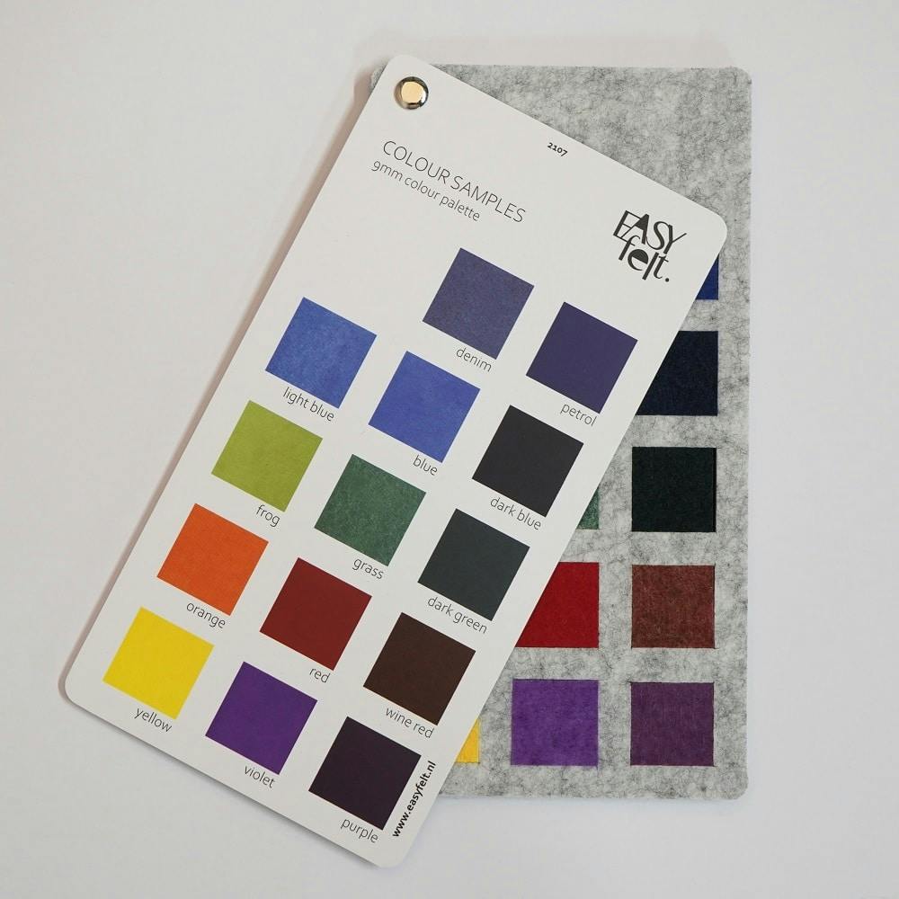 EASYfelt PET-vilt akoestische Panelen samplekaart 9mm colour