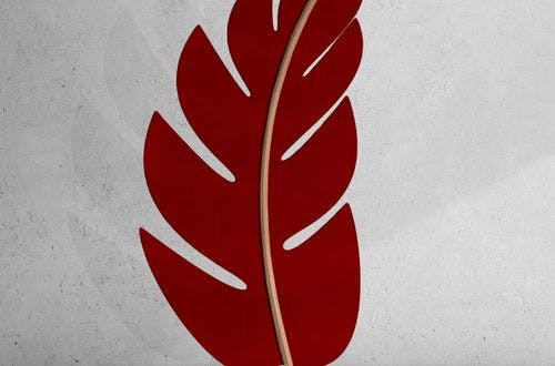 EASYfelt LeaveMe monstera oak red | Akoestische divider